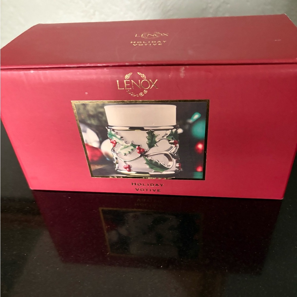 Brand New Lenox Holiday Silver Votive, Perfect Condition No Tea Light